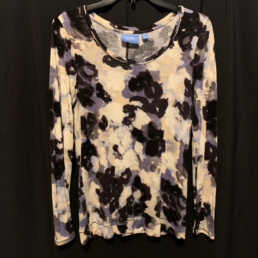 Simply Vera Wang, floral, rayon L/S top